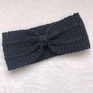3/$30💚Black knit knotted winter headband womens